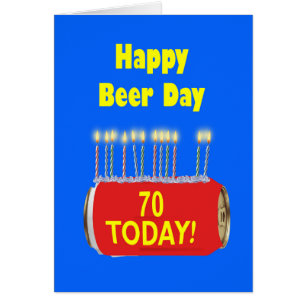 70e Jour de la Bière Joyeuse Anniversaire