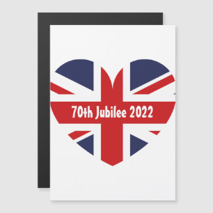 70e jubilé 2022 Carte magnétique du drapeau britan