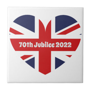 70e Jubilee 2022 Britse vlag Tegeltje