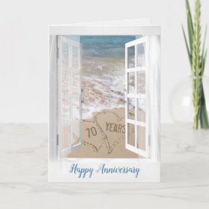 70e Jubileum Beach Hearts Kaart