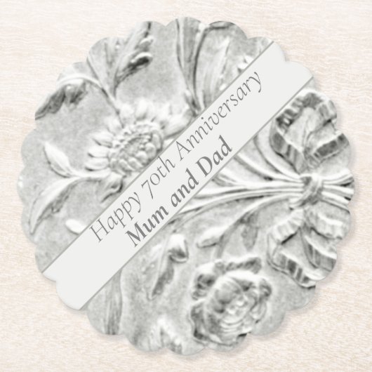 70e Jubileum bewerkbaar Kartonnen Onderzetters (Voorkant)