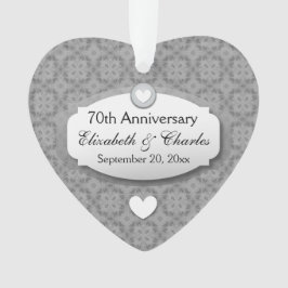 70e Jubileum Jubileum bruiloft Platinum Z03 Ornament