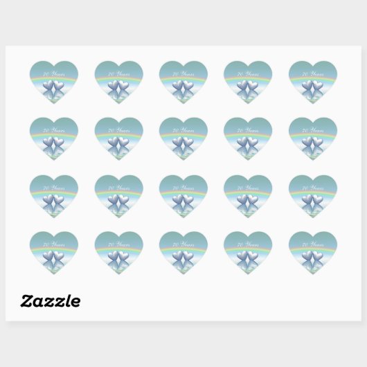 70e Jubileum Platinum Hearts Hart Sticker (Vel)