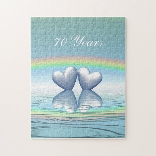 70e Jubileum Platinum Hearts Legpuzzel (Verticaal)