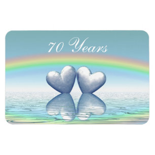 70e Jubileum Platinum Hearts Magneet