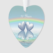70e Jubileum Platinum Hearts Ornament (voorkant)