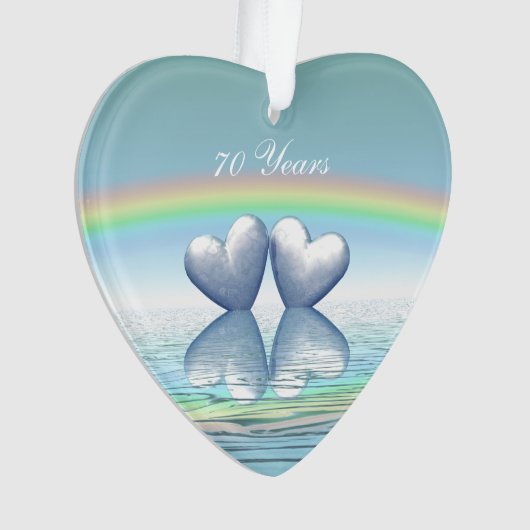 70e Jubileum Platinum Hearts Ornament (voorkant)