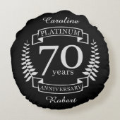 70e JUBILEUM PLATINUM Rond Kussen (Achterkant)