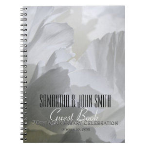 70e Jubileum voor bruiloft Partij Pony Guest Book  Notitieboek