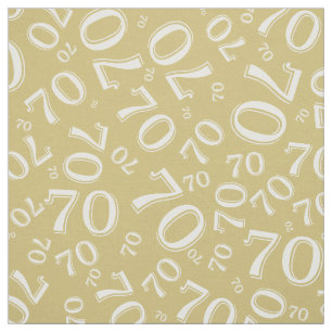 70e kool Aantal Pattern Gold en White 70 Stof