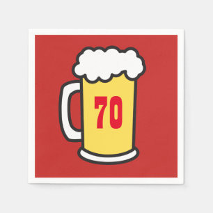 70e mijlpaal verjaardag van de Beer Napkins-partij Servet