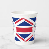 70e Platinum Celebration UNION JACK Papieren Bekers (Links)