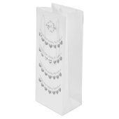 70e Platinum Wedding Jubileum Wijn Cadeautas (Voorkant Gekanteld)