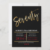 70e Seveneth Anniversaire Gold Black Invitation (Devant)