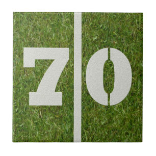 70e tegel op het Football van de geboorte Tegeltje