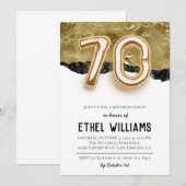 70e uitnodiging van de Birthday Party (Voorkant / Achterkant)