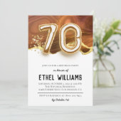 70e uitnodiging van de Birthday Party (Staand voorkant)