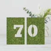 70e uitnodiging van de Birthday Party! (Staand voorkant)