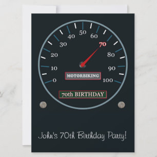 70e uitnodiging van de Birthday Party