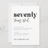 70e uitnodiging van de verjaardag | Foto 70e verja (Voorkant)