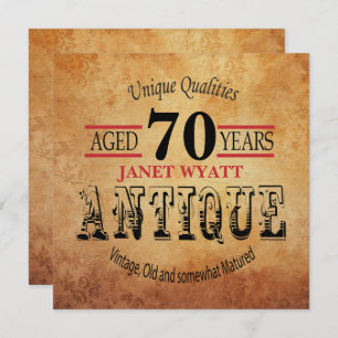 70e Uitnodiging voor verjaardagsfeest - DIY Lee