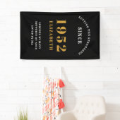 70e verjaardag 1952 Elegant Chic Gold Black Spandoek (Insitu)
