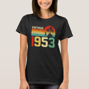 70e verjaardag 1953 Retro Mannen Vrouwen 70 yea T-shirt