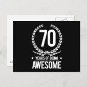 70e verjaardag (70 jaar Geweldige) Briefkaart (Voorkant / Achterkant)