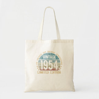 70e Verjaardag 70 Jaar Oud Gifts Vintage 1954 Limi Tote Bag