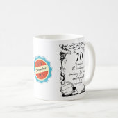 70e verjaardag 70 jaar oude  wijn Personaliseren Koffiemok (Voorkant rechts)