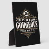 70e verjaardag (70 jaar prachtige) fotoplaat (Zijkant)