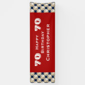70e verjaardag Baseball, Red White Blue, Spandoek (Verticaal)
