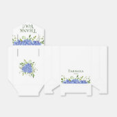 70e verjaardag blauwe hortensia's dank u bedankdoosjes (Uitgevouwen)