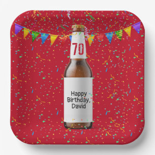 70e verjaardag Bord bietenflespapier