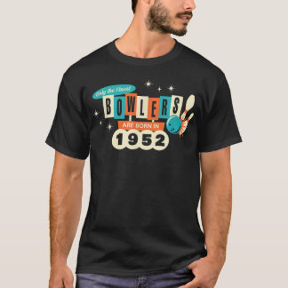 70e verjaardag Bowler Funny Bowling 1952 Vintage R T-shirt