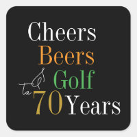 70e Verjaardag Cheers en Biertjes Golf Zwart en Go