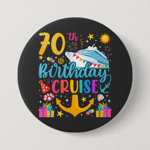70e verjaardag Cruise B-Day Party Ronde Button 7,6 Cm