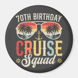 70E Verjaardag Cruise Squad Familie Matching Circl Magneet