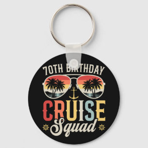 70E Verjaardag Cruise Squad Familie Matching Circl Sleutelhanger