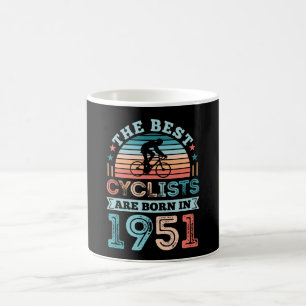 70e verjaardag Cycling Gift Best Cyclist, geboren  Koffiemok