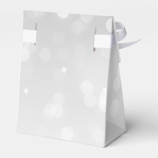 70e verjaardag dank u zilveren Bokeh sprankellicht Bedankdoosjes (Achterkant)