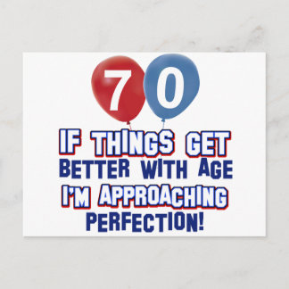 70e verjaardag design briefkaart