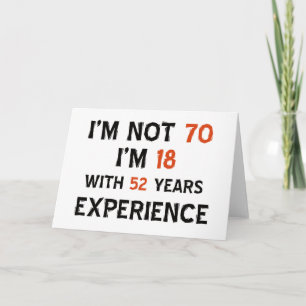 70e verjaardag design kaart