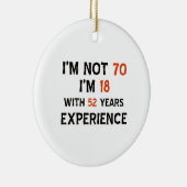 70e verjaardag design keramisch ornament (Rechts)