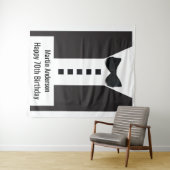 70e verjaardag 🎉 Elegant Tuxedo Wandkleed (In Situ (horizontaal))