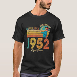70e verjaardag Februari 1952 Legende sinds 1952 70 T-shirt