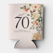 70e  verjaardag Floral Blikjeskoeler (Voorkant)