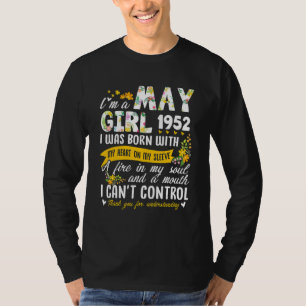 70e verjaardag Floral Girl mei 1952 1 T-shirt