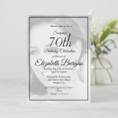 70e verjaardag Foto Monogram Elegant Birthday Kaart (Staand voorkant)