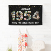 70e verjaardag Fotocollage partij Opgericht 1954 Spandoek (Insitu)